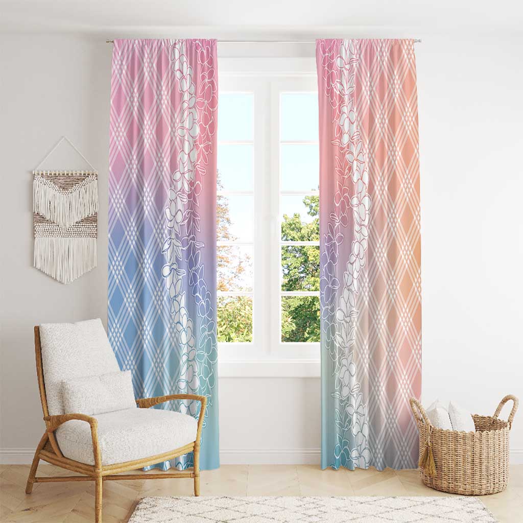 Hawaii Aloha Plumeria Lei Pastel Candy Palaka Window Curtain LT7 - Polynesian Pride