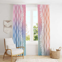 Hawaii Aloha Plumeria Lei Pastel Candy Palaka Window Curtain LT7 - Polynesian Pride