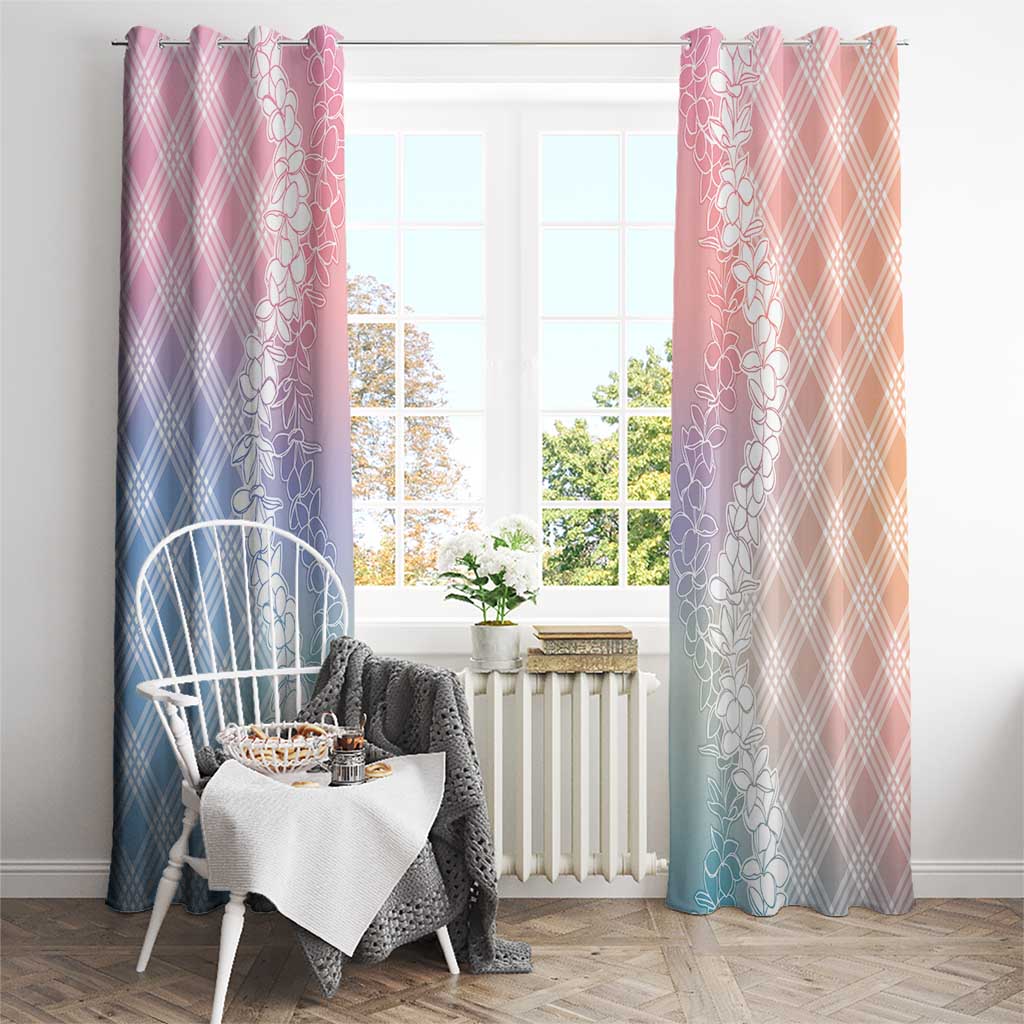 Hawaii Aloha Plumeria Lei Pastel Candy Palaka Window Curtain LT7 - Polynesian Pride
