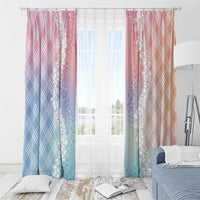 Hawaii Aloha Plumeria Lei Pastel Candy Palaka Window Curtain LT7 - Polynesian Pride