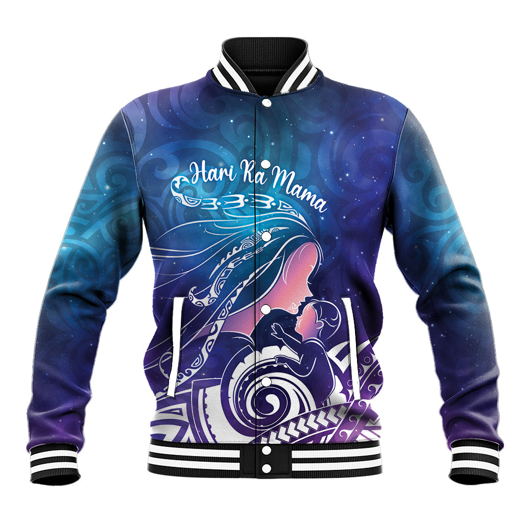 New Zealand Mother's Day Baseball Jacket Maori Hari Ra Mama LT7 Unisex Galaxy - Polynesian Pride