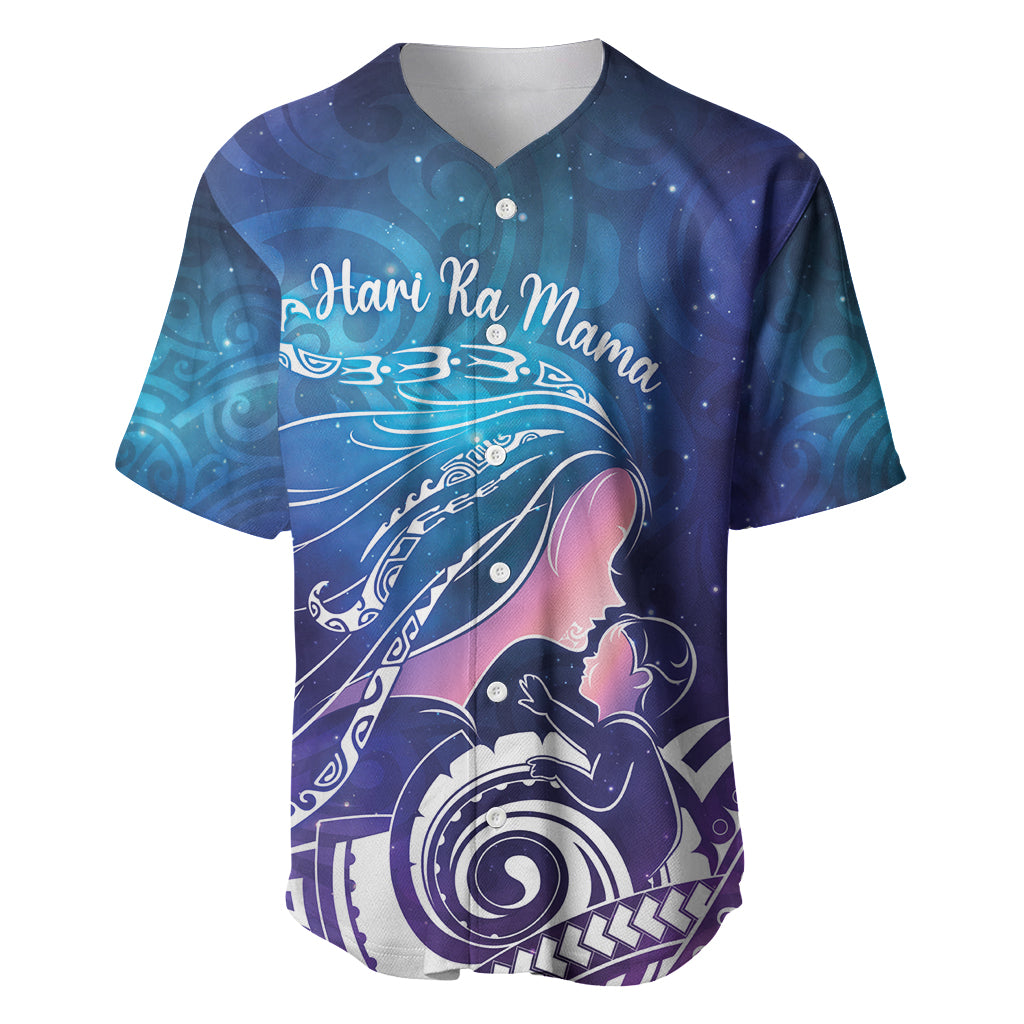 New Zealand Mother's Day Baseball Jersey Maori Hari Ra Mama LT7 Galaxy - Polynesian Pride