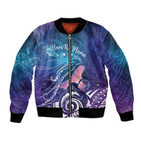 New Zealand Mother's Day Bomber Jacket Maori Hari Ra Mama LT7 Unisex Galaxy - Polynesian Pride