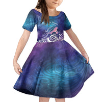 New Zealand Mother's Day Kid Short Sleeve Dress Maori Hari Ra Mama LT7 KID Galaxy - Polynesian Pride