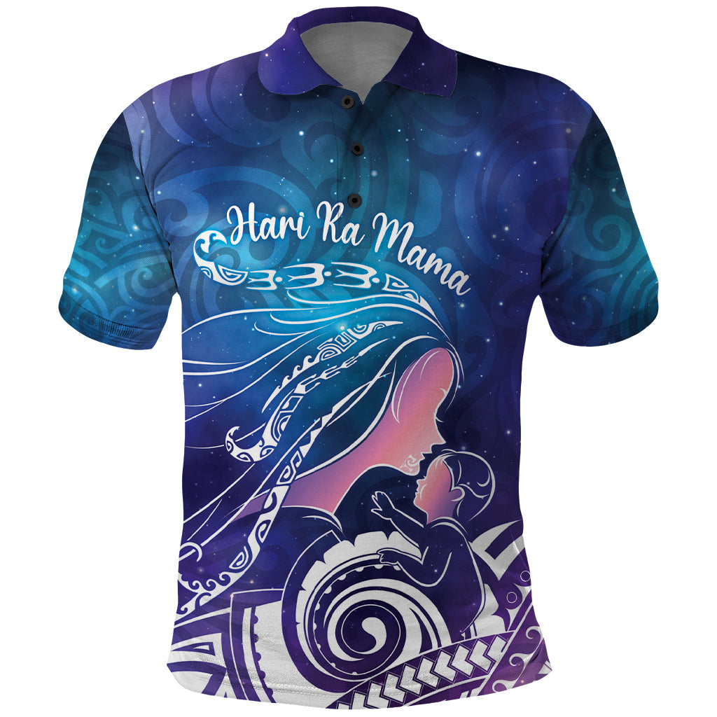 New Zealand Mother's Day Polo Shirt Maori Hari Ra Mama LT7 Galaxy - Polynesian Pride