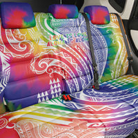 Aloha Pride Rainbow Tie Dye Back Car Seat Cover Humpback Whale - Love is Love LT7 - Polynesian Pride