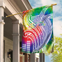 Aloha Pride Rainbow Tie Dye Garden Flag Humpback Whale - Love is Love LT7 House Flag Colorful - Polynesian Pride
