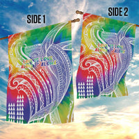 Aloha Pride Rainbow Tie Dye Garden Flag Humpback Whale - Love is Love LT7 - Polynesian Pride