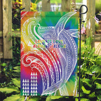 Aloha Pride Rainbow Tie Dye Garden Flag Humpback Whale - Love is Love LT7 Garden Flag Colorful - Polynesian Pride