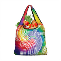 Aloha Pride Rainbow Tie Dye Grocery Bag Humpback Whale - Love is Love LT7 1-pack One Size Colorful - Polynesian Pride
