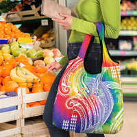 Aloha Pride Rainbow Tie Dye Grocery Bag Humpback Whale - Love is Love LT7 - Polynesian Pride