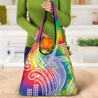 Aloha Pride Rainbow Tie Dye Grocery Bag Humpback Whale - Love is Love LT7 - Polynesian Pride