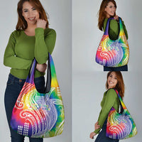 Aloha Pride Rainbow Tie Dye Grocery Bag Humpback Whale - Love is Love LT7 - Polynesian Pride