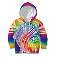 Aloha Pride Rainbow Tie Dye Kid Hoodie Humpback Whale - Love is Love LT7 Hoodie Colorful - Polynesian Pride