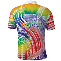 Aloha Pride Rainbow Tie Dye Polo Shirt Humpback Whale - Love is Love LT7 - Polynesian Pride