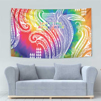 Aloha Pride Rainbow Tie Dye Tapestry Humpback Whale - Love is Love LT7 - Polynesian Pride