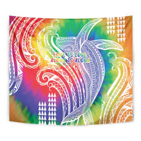 Aloha Pride Rainbow Tie Dye Tapestry Humpback Whale - Love is Love LT7 - Polynesian Pride