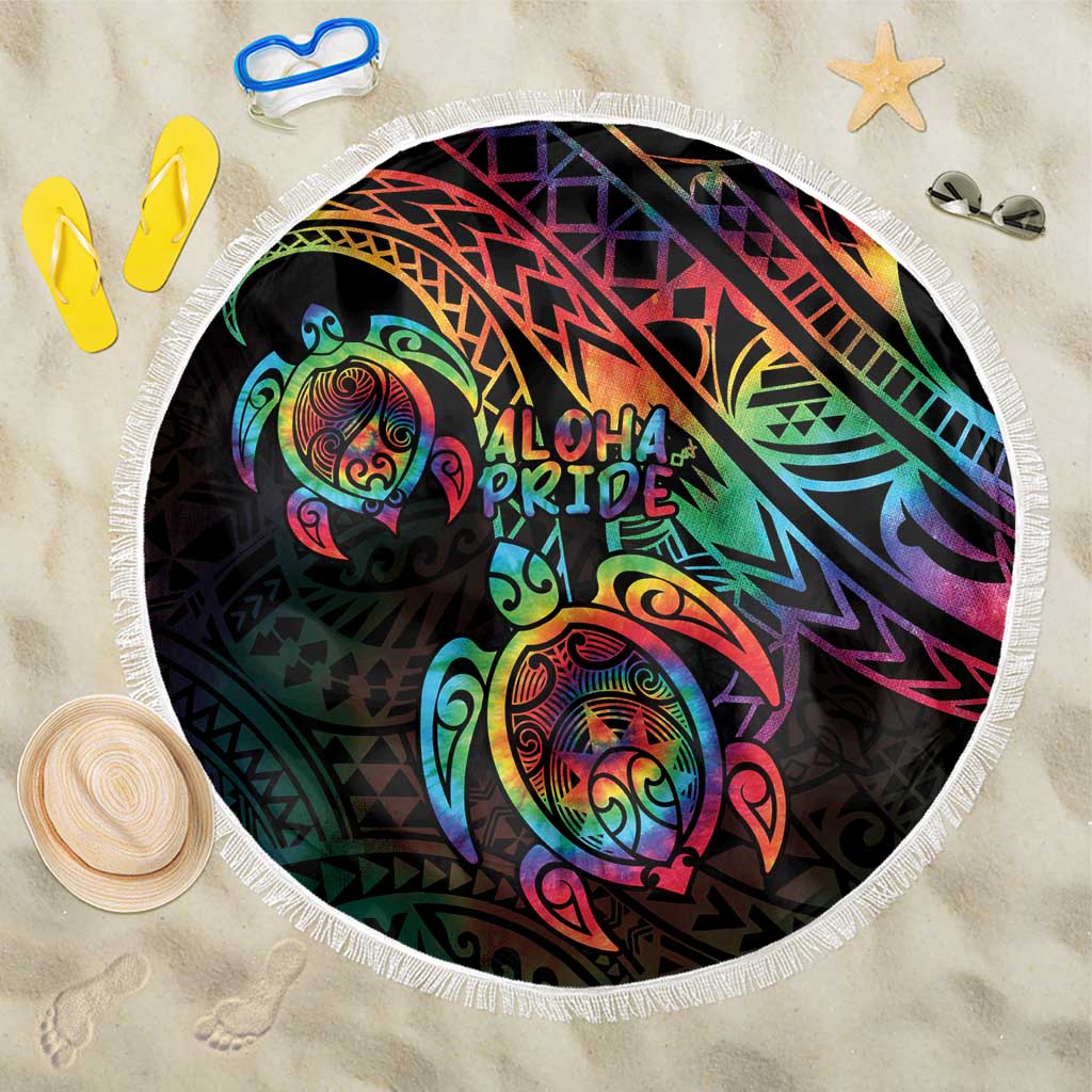 Hawaii Pride Beach Blanket Rainbow Swirls LT7 One Size 150cm Colorful - Polynesian Pride