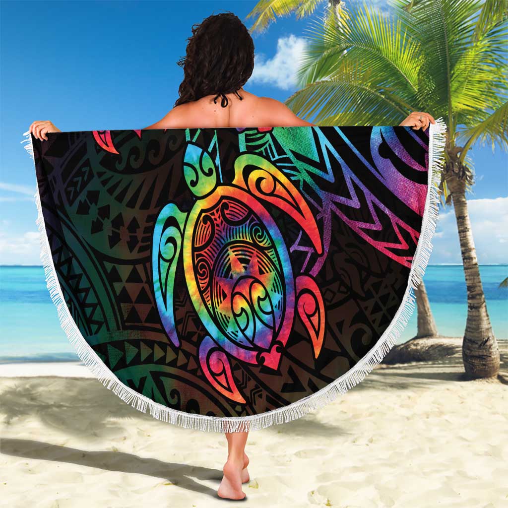 Hawaii Pride Beach Blanket Rainbow Swirls LT7 - Polynesian Pride