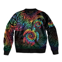 Hawaii Pride Bomber Jacket Rainbow Swirls LT7 - Polynesian Pride