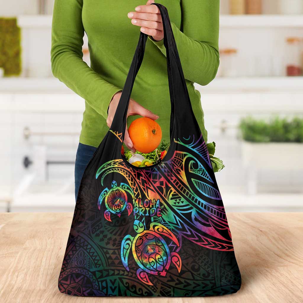 Hawaii Pride Grocery Bag Rainbow Swirls LT7 - Polynesian Pride