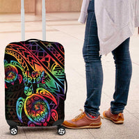 Hawaii Pride Luggage Cover Rainbow Swirls LT7 Colorful - Polynesian Pride