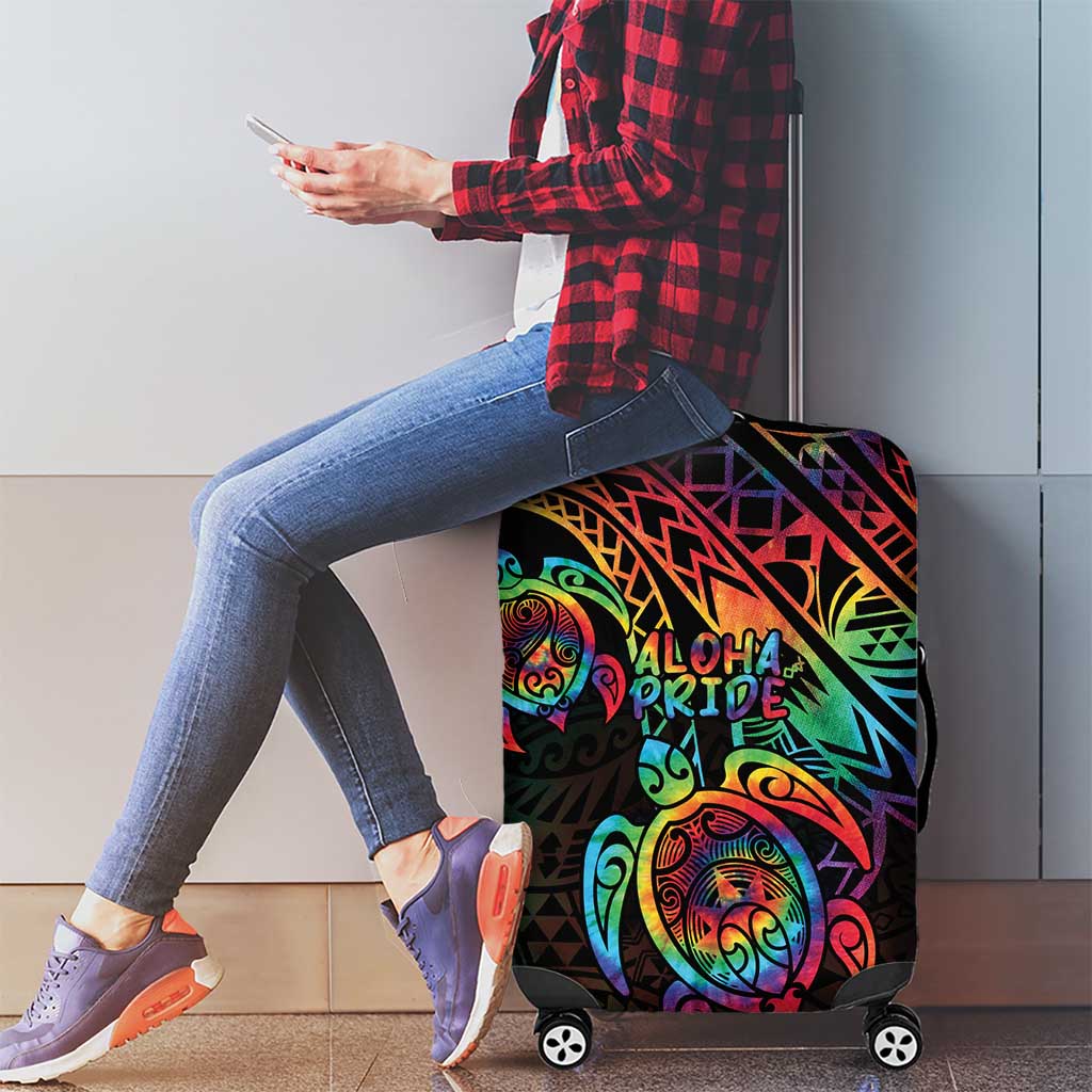 Hawaii Pride Luggage Cover Rainbow Swirls LT7 - Polynesian Pride