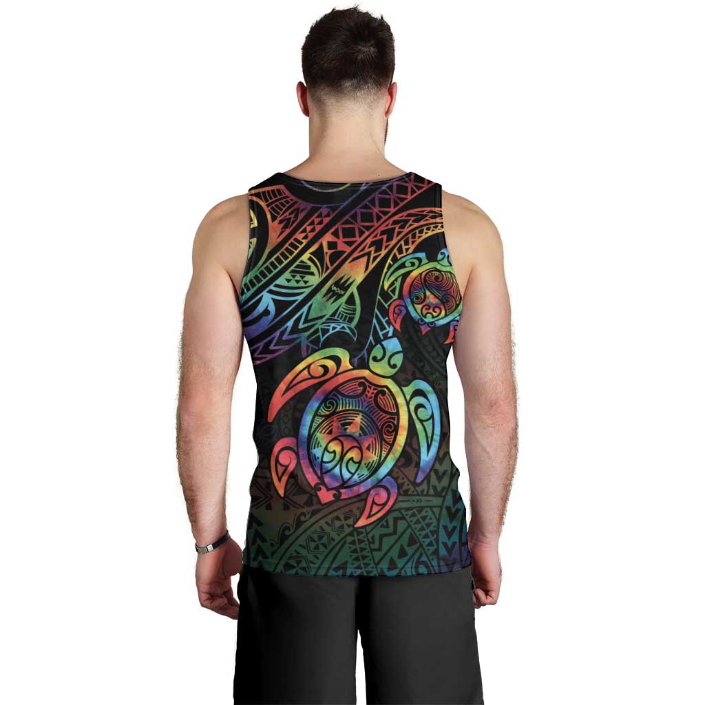 Hawaii Pride Men Tank Top Rainbow Swirls LT7 - Polynesian Pride
