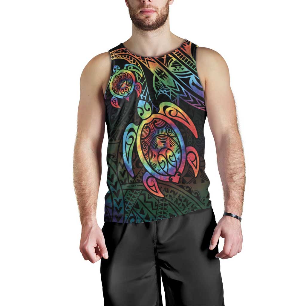 Hawaii Pride Men Tank Top Rainbow Swirls LT7 - Polynesian Pride