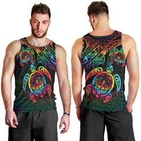 Hawaii Pride Men Tank Top Rainbow Swirls LT7 - Polynesian Pride