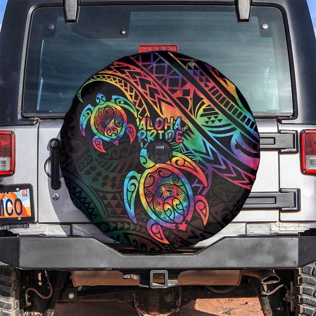Hawaii Pride Spare Tire Cover Rainbow Swirls LT7 Colorful - Polynesian Pride