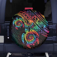 Hawaii Pride Spare Tire Cover Rainbow Swirls LT7 No hole Colorful - Polynesian Pride