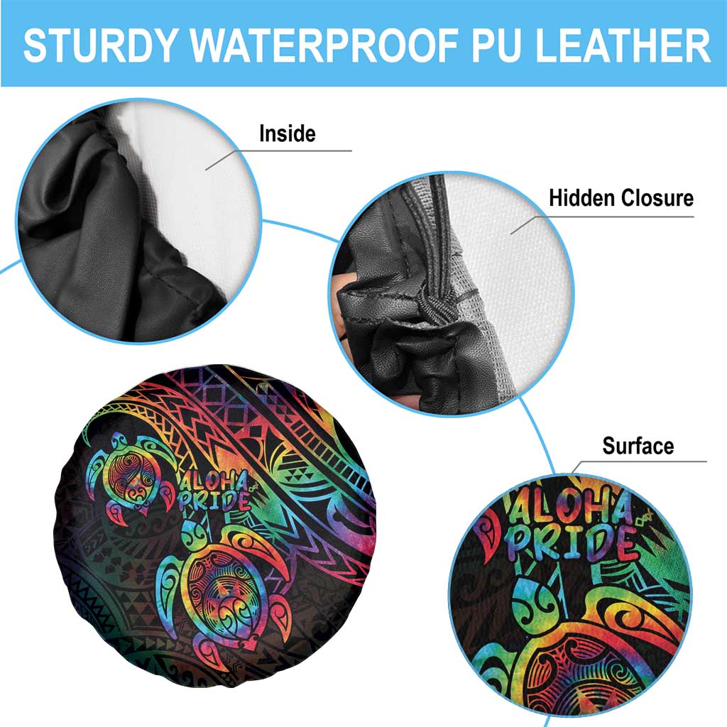 Hawaii Pride Spare Tire Cover Rainbow Swirls LT7 - Polynesian Pride