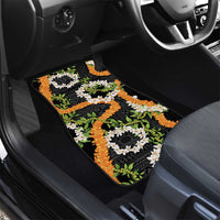 Aloha Festive Hawaii Car Mats Mokihana - Maile and Ilima on Black LT7 - Polynesian Pride