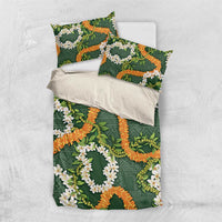Aloha Festive Hawaii Bedding Set Mokihana - Maile and Ilima on Forest Green LT7 US Twin 172cm x 218cm Forest Green - Polynesian Pride