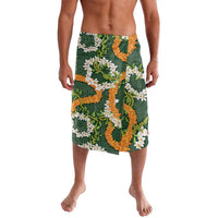 Aloha Festive Hawaii Lavalava Mokihana - Maile and Ilima on Forest Green LT7 Forest Green - Polynesian Pride