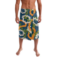 Aloha Festive Hawaii Lavalava Mokihana - Maile and Ilima on Navy Blue LT7 Navy Blue - Polynesian Pride