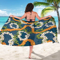 Aloha Festive Hawaii Sarong Mokihana - Maile and Ilima on Navy Blue LT7 - Polynesian Pride