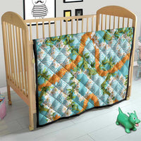 Aloha Festive Hawaii Quilt Mokihana - Maile and Ilima on Turquoise LT7 - Polynesian Pride