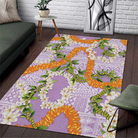 Aloha Festive Hawaii Area Rug Mokihana - Maile and Ilima on Lilac LT7 Lilac - Polynesian Pride
