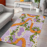 Aloha Festive Hawaii Area Rug Mokihana - Maile and Ilima on Lilac LT7 - Polynesian Pride