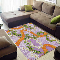 Aloha Festive Hawaii Area Rug Mokihana - Maile and Ilima on Lilac LT7 - Polynesian Pride