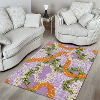 Aloha Festive Hawaii Area Rug Mokihana - Maile and Ilima on Lilac LT7 - Polynesian Pride