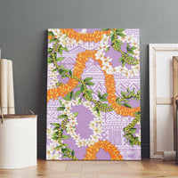 Aloha Festive Hawaii Canvas Wall Art Mokihana - Maile and Ilima on Lilac LT7 - Polynesian Pride