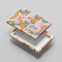 Aloha Festive Hawaii Canvas Wall Art Mokihana - Maile and Ilima on Lilac LT7 - Polynesian Pride
