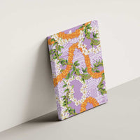 Aloha Festive Hawaii Canvas Wall Art Mokihana - Maile and Ilima on Lilac LT7 - Polynesian Pride