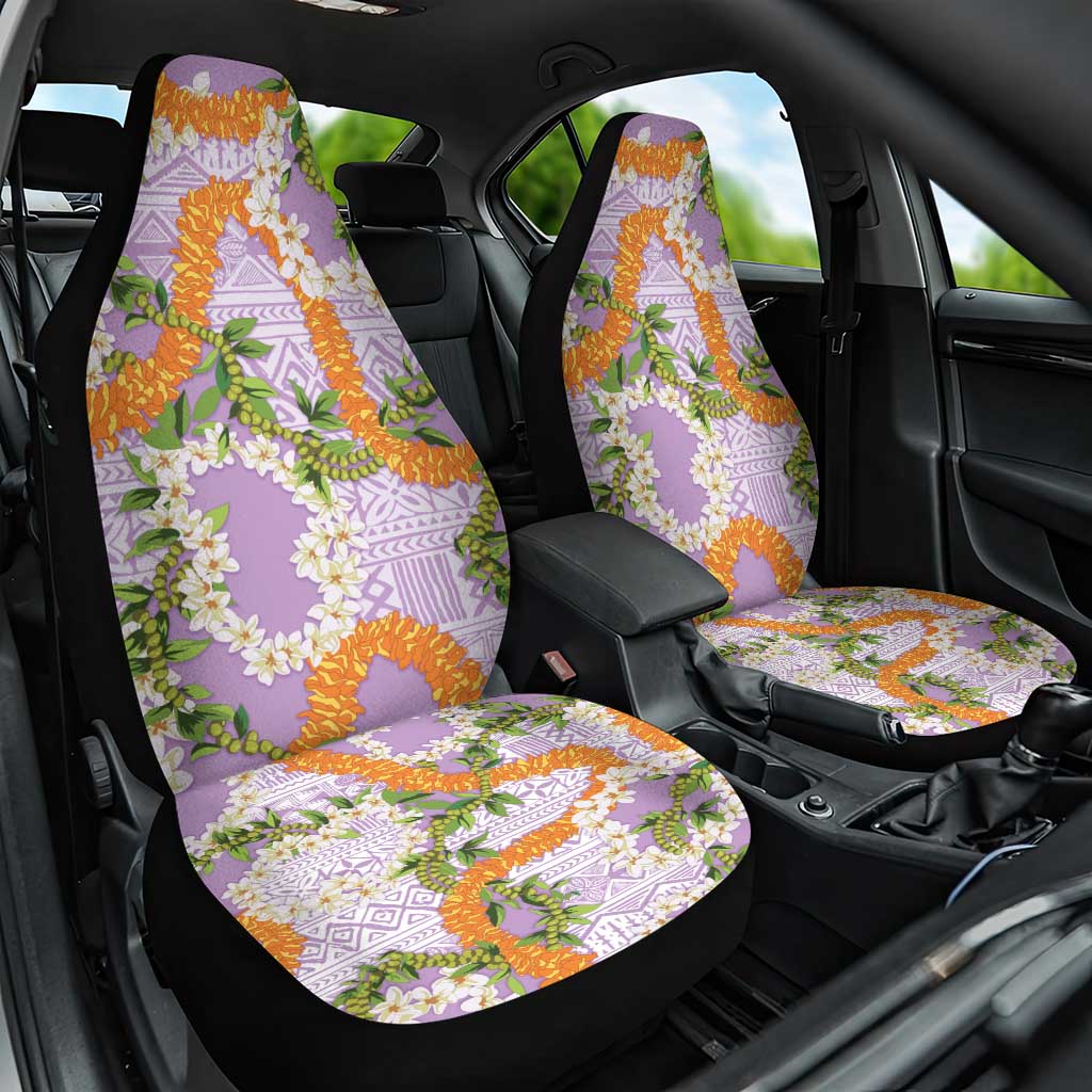 Aloha Festive Hawaii Car Seat Cover Mokihana - Maile and Ilima on Lilac LT7 One Size Lilac - Polynesian Pride