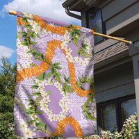 Aloha Festive Hawaii Garden Flag Mokihana - Maile and Ilima on Lilac LT7 - Polynesian Pride