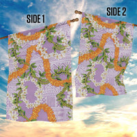 Aloha Festive Hawaii Garden Flag Mokihana - Maile and Ilima on Lilac LT7 - Polynesian Pride