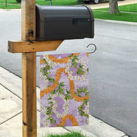 Aloha Festive Hawaii Garden Flag Mokihana - Maile and Ilima on Lilac LT7 - Polynesian Pride